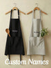 Personalized Embroidered Name Apron, Chef Baking Apron For Men Women, Canvas Work Apron With Pockets, Embroidered Kitchen BBQ Bartender Grilling Apron, Thoughtful Gift